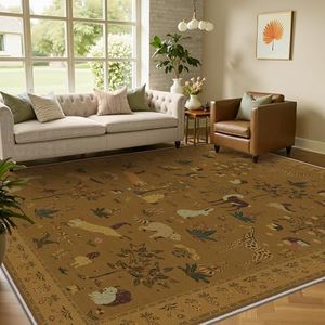 BESBLEE 10X14 Area Rug for Living Room, Animal Washable Non Slip