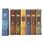 Jembrana Incense Sticks - Bali - Mix 6 Scents (144 Sticks Total), 24 Sticks Each of Sandalwood, Amber, Maha Triloka, Gardenia, Padma & Raja Harum, Incense Gift Sets from Bali Soap