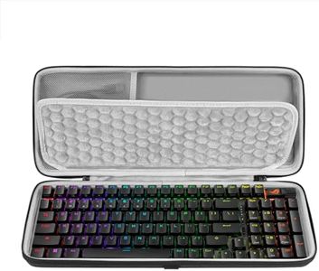 Geekria 90%-96% Keyboard Case, Hard Shell Travel Carrying Bag for 100 Keys Computer Mechanical Keyboard, Compatible with RK Royal KLUDGE RK100, ASUS ROG Strix Scope II 96, Keychron Q5, Aula F99