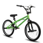 HILAND 20 Inch BMX Freestyle Bike for boys girls With 360 Degree Gyro & 4 Pegs, 20 Inch BMX Bike for 8 9 10 11 12 Years old kid girl boys girls green