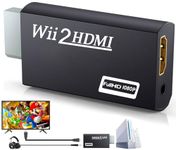 Wii to hdmi Converter, Goodeliver wii to hdmi Adapter, wii to hdmi1080p 720p Connector Output Video & 3.5mm Audio - Supports All Wii Display Modes Black