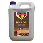 Bartoline Teak Oil 5 Litres | Replenishes Natural Oils to protect Wooden furniture | Interior and exterior use