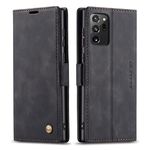 QLTYPRI Case for Samsung Galaxy Note 20 Ultra, Vintage PU Leather Wallet Case Card Slot Kickstand Magnetic Closure Shockproof Flip Folio Case Cover Compatible with Samsung Galaxy Note 20 Ultra - Black