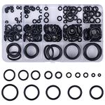 Dokpav 200 Pcs Rubber O-Ring Seal Set, Sealing Ring in 15 Different Sizes Assortment Rubber Gaskets Ring Tap Washers Washer Seals Electrical Gasket Ring for Siphon Seal Tap Connection Repair Cars Sanitary Washers