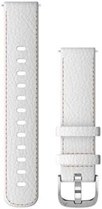 Garmin Quick Release Bands (18 mm), White Leather with Silver Hardware