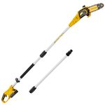 Pyrcruax Cordless Pole Saw, Compatible with Dewalt 20V Max Batteries, 8 Inch Low Kick-Back Bar and Chain, Extension Pole for Up to 15 FT Reach, Auto Lubrication System, Battery & Charger not included