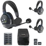 EARTEC UL3S UltraLITE Full Duplex Wireless Headset Communication for 3 Users - 3 Single Ear Headsets