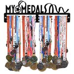 Sehaz Artworks Medal Holder | Running Medal Hanger Display | Marathon Medal Display | Race Medal Display Case | Medal Rack | Display upto 40 medals (Black)