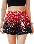 MANER Women's Sequin Shorts Sparkly