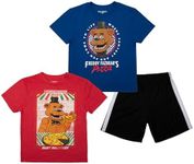 Five Nights at Freddy's Boys 3-Pack Set - Includes Two Tees and Mesh Shorts-Small Multicolored