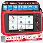 LAUNCH OBD2 Code Reader CRP123i V2.0 OBD2 Scanner, OBD2 Diagnostic Tool with 4 System ENG/ABS/SRS/AT Diagnosis, 7 Reset Throttle/Oil/SAS/DPF/ABS/Brake/BMS Auto, Lifetime Software Update