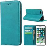 Cavor for iPhone 6 Plus Case, iPhone 6s Plus Case Cowhide Pattern PU Leather Cases Flip Magnetic Kickstand Book Wallet Cover Phone Case with Card Slots(5.5") -Sky Blue