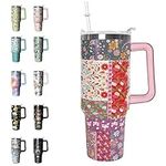 Rcvlauf 40oz Boho Floral Tumbler wi