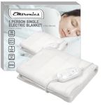 EMtronics Heated Electric Under Blanket Bed Warmer with 3 Heat Settings, Overheat Protection, Machine Washable - Single Size 135cm x 65cm