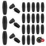 Breakaway Clasps for Necklaces, Plastic Bead Barrel Connectors 30 Sets Black Breakaway Safety Clasps for 2.5mm Lanyards Perfect DIY Craft Accessories for Jewelry Making (30SETS BLACK)