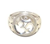 Rajasthan Gems Mens Om Band Ring Silver Sterling 925 Sultan Unisex Men Jewelry Handmade Hand Filigree F628