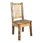 Montana Wooodworks Glacier Country Collection Side Dining Chair with Laser Engraved Elk Design