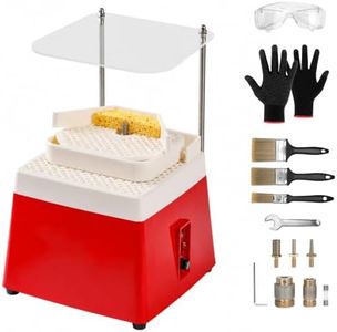 Stained Glass Grinder Kit,5 Diamond Bits,65W 110V Glass Grinder Machine with 4200 RPM Motor,Dual-Layer Work Table & Water Cooling System, Portable DIY Tool for Stained Glass, Mosaic, Ceramic & Crafts