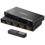 HDMI 2.1 Switch 8K 60Hz, AVIDGRAM HDMI Switcher 3 in 1 Out with IR Remote, 3 Port 4K 120Hz Auto HDMI Selector Hub Support 8K 48Gbps, Compatible with Xbox Series X, PS4 Pro, PS5, UHD TV, Monitor