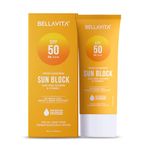 BELLAVITA Water based Hydrating Sunscreen, SPF 50, Lightweight, Photostable, PA+++, For All Skin Types, No White Cast, Non - Greasy Finish, UV Protection, Broad Spectrum, For Men & Women, 50ML