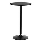 COSTWAY Round Bar Table, Counter Bistro Pub Tables with Fixed Tabletop and Stable Base, Circular Cocktail Table for Home, Office, Dining Room and Kitchen, Holds up to 150kg