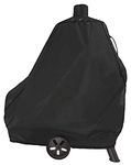 PETKAO Smoker Cover, Grill Cover, Heavy Duty Waterproof Cover for Dyna-Glo DGSS1382VCS-D and DGSS1382VCS Vertical Offset Charcoal Smoker Grill, Black