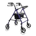 KosmoCare Rollator Walker (Blue Mild Steel)