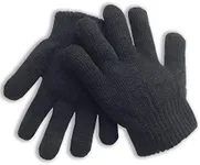 grinderPUNCH Boys Winter Gloves Knitted - Black - Kids Children's Size (Ages 3-9)