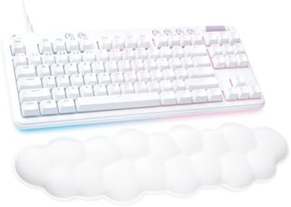 Logitech G713 Clavier Gamer Filaire Mécanique Avec Éclairage RGB LIGHTSYNC, Interrupteurs Tactiles (GX Brown) et Repose-Poignet Pour Clavier, Compatible PC et Mac, Français AZERTY - Blanc
