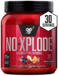 BSN N.O.-XPLODE Pre Workout Powder, Energy Supplement for Men and Women with Creatine and Beta-Alanine, Flavor: Fruit Punch, 30 Servings