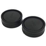 LXH 2 Pack Front Camera Body Cap and Rear Lens Cap Cover for Sony E-Mount NEX Mirrorless Sony Alpha A6500 A6300 a6000 a5100 a5000 a3000 A7R2 A7S2 A7S A7R A7 A7II NEX-7 NEX-6 / 5T / 5R / 5N / 5C / F3