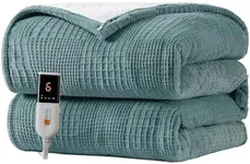 Heated Blanket Electric Blanket Throw 50''X60''-Heating Throw with 6 Heat Settings-2-10 Hours Auto Off,ETL Certified,Machine Washable (Green)