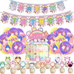 Birthday Party Supplies Birthday Party Decoration Happy Birthday Banner, Party Balloons Cake Topper, Cupcake Toppers for Kid's Birthday Party