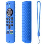 Dealfreez Case Compatible with Fire TV Stick 3rd Gen 2021 Full Wrap Silicone Remote Cover Anti-Lost with Loop (D-Sky Blue)