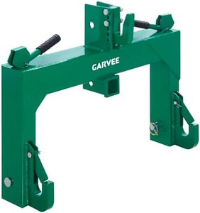 GARVEE 3 Point Quick Hitch Category 1, 3000 LBS Lifting Capacity Tractor Quick Hitch, 27.5" Between Lower Arms, 14.5" ~17.5" Level Adjustment, Quick Hitch Adaptor to Category 1 and 2 Tractors (Green)