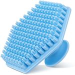 Sibba 1 PC Face Scrubber Manual Facial Cleansing Pores Wash Brush Exfoliator Silicone Soft Bristles Brushes Exfoliating Massager Men Women Skin Care Bath Shower Makeup Set(Blue)