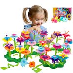 Garden Flower Toys for 4-6 Year Old Girls Flower Garden Building Set 98 PCS Arts and Crafts for Girls 11 Colors Birthday Gifts Christmas