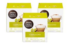 NESCAFE Dolce Gusto Coffee Capsules Cappuccino, 16 Count, Pack of 3 (Deluxe Edition)