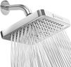 SparkPod Shower Head - High Pressure Rain - Premium Quality Luxury Design - 1-Min Install - Easy Clean Adjustable Replacement for Your Bathroom Shower Heads (Luxury Polished Chrome, 6 Inch Square)