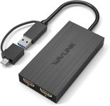 WAVLINK USB 3.0 or USB C to HDMI Adapter for Dual Monitors, Universal Video Graphics Adapter for Mac and Windows, Thunderbolt 3/4, USB 3.0 or USB-C, 1080p@60Hz