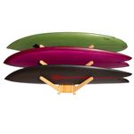 Living in Sunshine Sun Rack, 3-Boards Surfboard Wall Mount Display Storage, Surf Rack for Surfboards, Longboards, Snowboards, Skis, Kiteboards, Skimboards, Wakeboards, Includes a Glide-Down Drawer