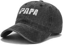 Papa Embroidered Baseball Cap for Men Adjustable Vintage Washed Cotton Distressed Baseball Snapback Caps