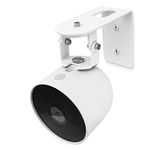 Metal Wall Mount Holder Compatible with Google Nest Cam Battery Indoor/Outdoor,360 View Anti-Drop Outdoor Wall Bracket Mounting Kit Nestcam Accessories- White