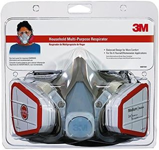 3M P100/OV Odor/Particulate Multi-Purpose Reusable Respirator 65021, Medium Size, NIOSH-APPROVED Organic Vapor Cartridge & P100 Rated Filters, Flexible, Thermoplastic Faceseal For Comfort (65021H1-DC)