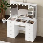 ROMSHINE Large Vanity Desk with Tri