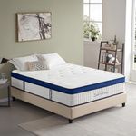Zeelovtress King Size Mattress - 14 Inch King Mattress in a Box with Cool Gel Memory Foam and Pocketed Coils - Medium Firm Hybrid Mattress - Back Pain Relief - Motion Isolation - 76"*80"