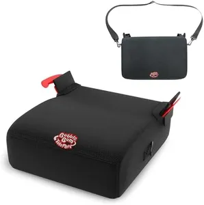 BubbleBum Teleport Backless Booster Car Seat, Kids Booster Seat for Car 40-100 lbs, Telescopic Portable Carseat, Ideal for Everyday Use and Foldable for Travel, 4 Year Old + Child/Toddler - Black