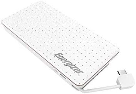 Energizer 10000mAh Power Bank with USB Type C Cable for Huawei P20 PRO/Mate 20 PRO, Samsung Galaxy S9 with Extra USB A (2.4A) for Other Devices