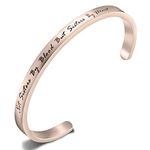 FEELMEM Best Friends Bracelet Not Sisters By Blood But Sisters By Heart Cuff Bangle Bracelet Friendship Gift for Friends