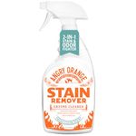 Angry Orange - Best Enzyme Pet Odor Eliminator And Stain Remover To Destroy Cat And Dog Urine 32oz Spray Bottle -Fresh Non Citrus Scent